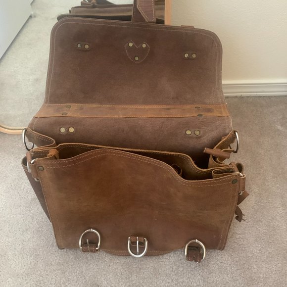 Rustic Leather Backpack - Picture 3 of 8